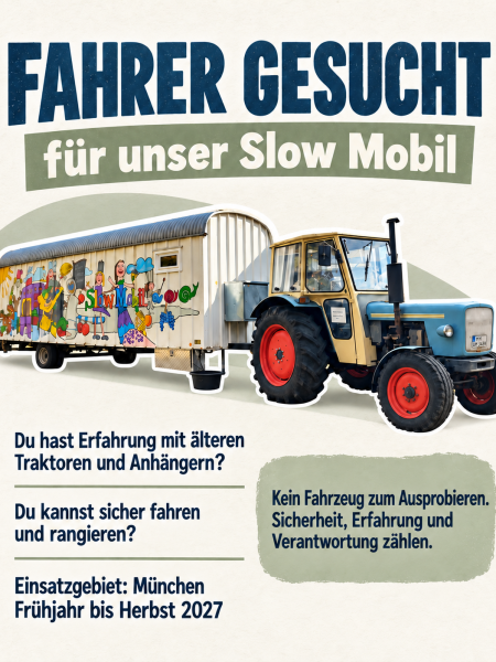 Fahrer gesucht für das Slow Mobil